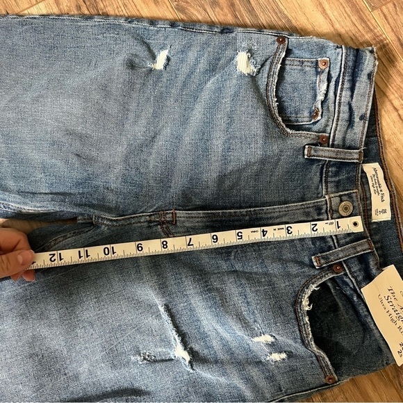 Nwt Abercrombie & Fitch Curve Love Ultra High Rise Ankle Straight Jean - Picture 6 of 9